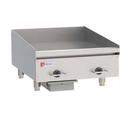 Heavy Duty Electric Griddle, 24" W x 24" D cooking surface, 1/2" thick polished steel griddle plate, bottom mounted snap action thermosta…