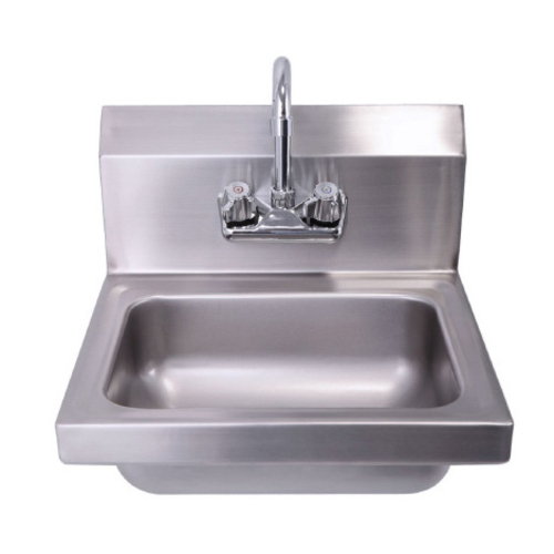 Hand Sink, wall mounted, 10'' x 14'' bowl, Overal dim.17-5/1'' x 15-1/4'',  304 stainless steel, inc
