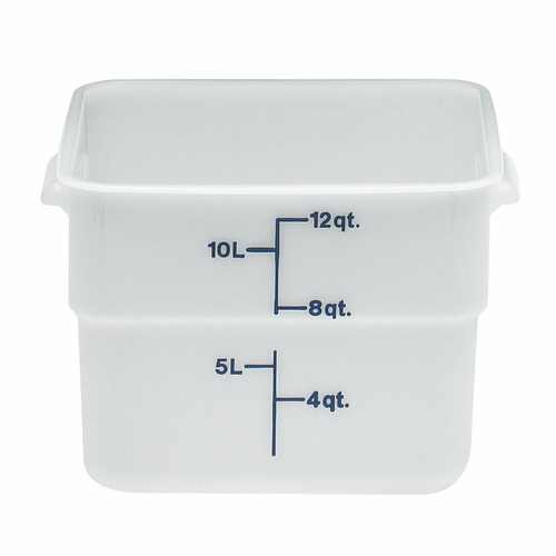 CamSquare Food Container, 12 qt., 11-1/4''L x 12-1/4''W x 8-5/16''H, with handles, blue graduation,