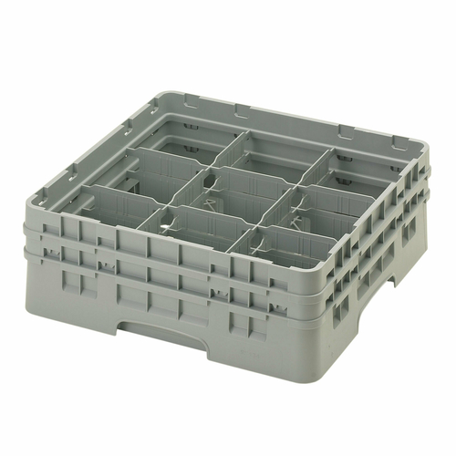 Picture of Cambro 9S434151 Camrack® Glass Rack with (2) soft gray extenders full size