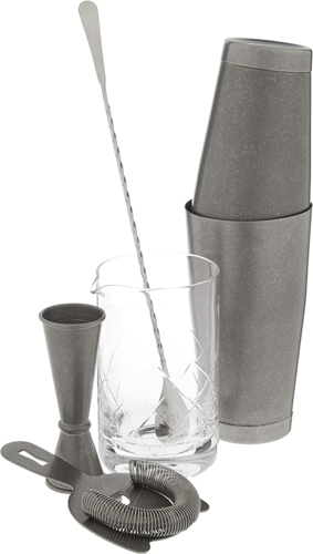 Picture of Mercer Culinary M37131VN Barfly® 5-piece Cocktail Mixing Set includes (1) shaker set (18 & 28 oz shakers) (1) 17 oz. mixing glass