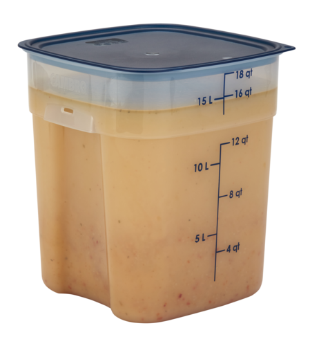 Picture of Cambro 22SFSPROPP190 CamSquare® FreshPro Food Container, 22 qt., 11.4"L x 11.4"W x 16"H