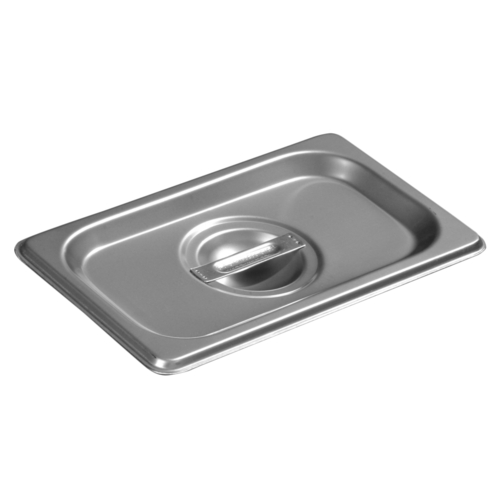 DuraPan Steam Table Pan Cover, 1/9-size, solid, flat, lift-off, recessed handle, dishwasher safe, 24