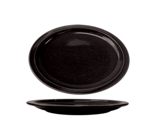 Picture of International Tableware CAN-13-B Platter 11-1/2" x 9-1/4" oval Black Sold by Dozen