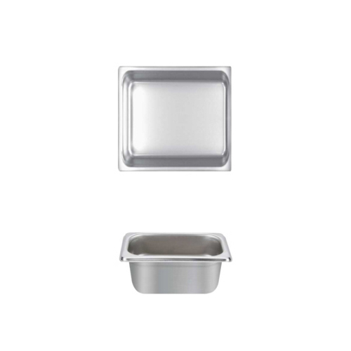 Steam Table Pan, 1/6, 2-1/2" deep, anti-jam, 25 gauge, 18/8 stainless steel, NSF (Made in China) (12 each minimum order)