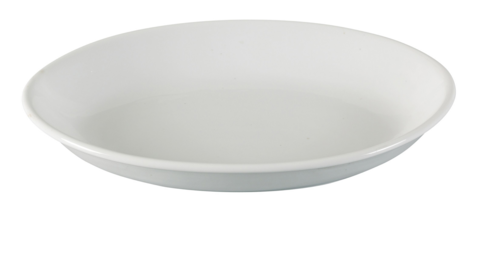 Abco Platter, 15-1/2"L x 11"W x 2"H, oval, deep, dishwasher, oven and microwave safe, porcelain, super white (sold by case)