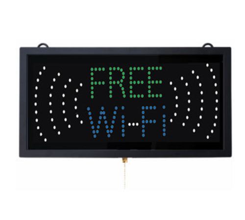 Picture of AARCO Products FRE11M LED Sign 18-3/4"W x 9-3/4"H "FREE Wi-Fi"