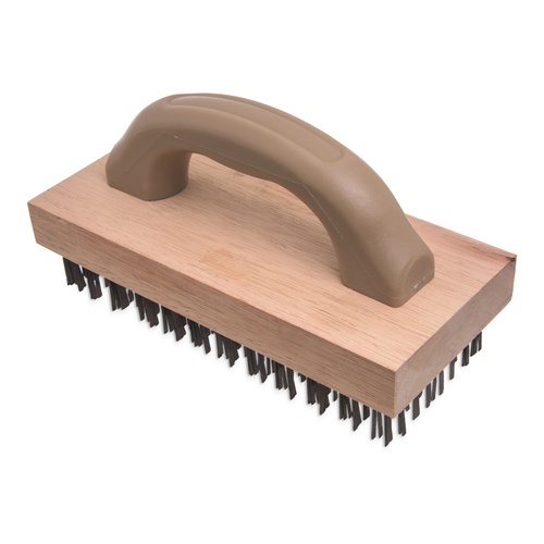 Picture of Carlisle 4067600 Butcher Block Brush 9"L x 4"W 1-1/4"H flat steel wire bristle trim