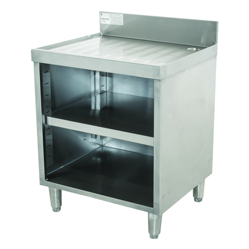 Picture of Advance Tabco CRD-2BM Underbar Basics™ Drainboard open cabinet base with mid-shelf 24"W x 21"D x 33"H