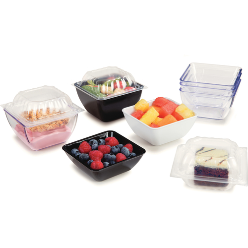 Bowl, 12 oz., square, SAN, clear (48 per case)