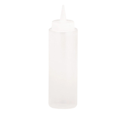 Squeeze Bottle, 8 oz., 38mm opening, natural cone tip, dishwasher safe, soft polyethylene PerfectFle