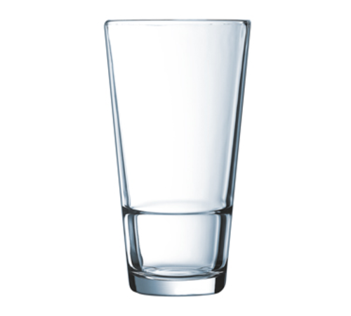 Beverage Glass, 14 oz., fully tempered, glass, Arcoroc, Stack Up (H: 5-11/16'' T: 3-1/4'' B: 2-1/4'' M: