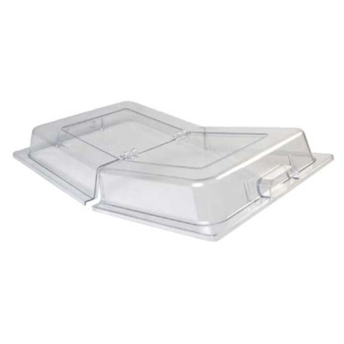 Dome Cover, hinged, full size, 21'' x 13'' x 2-2/5''H, fits full size steam table/poly pans, polycarbon