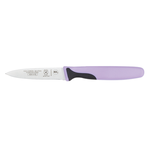 Millennia Color Handles Paring Knife, 3'', stamped, high carbon, Japanese stain-resistant steel, pur