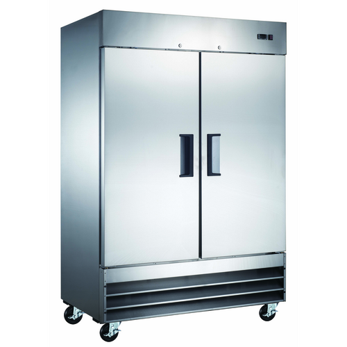 Black Diamond Energy Star Refrigerator, reach-in, 2-section, 54"W x 32-1/4"D x 82-1/2"H, 48 cu.ft., bottom mount self-contained refrigera…