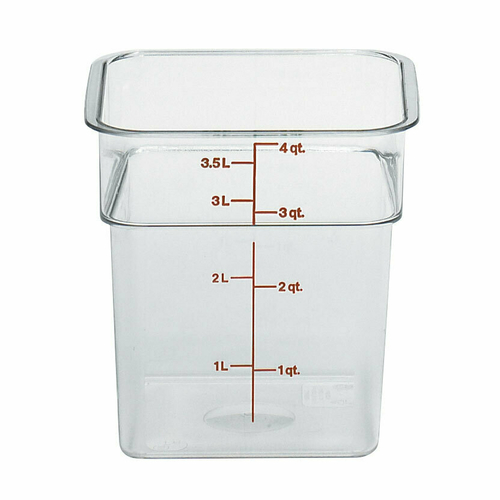 Picture of Cambro 4SFSCW135 CamSquare® Food Container 4 qt. 7-1/4"L x 7-1/4"W x 7-3/8"H