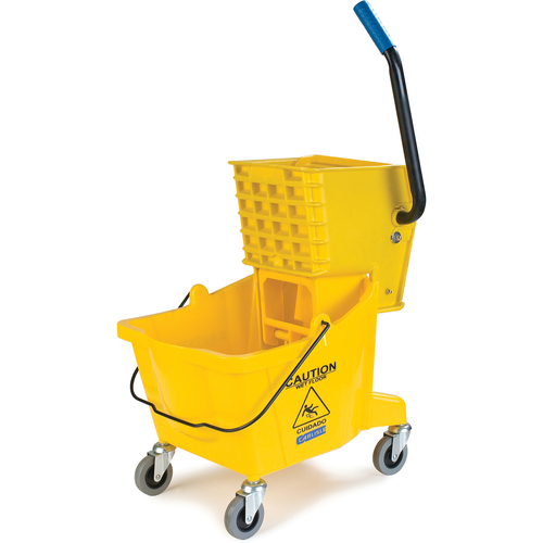 Mop Bucket Combo, 26 qt., with side press wringer, non-marking casters, corrosion resistant, polyeth