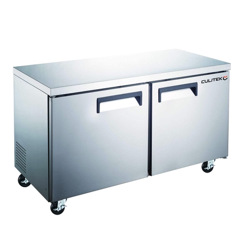 Picture of SS-Series Undercounter Refrigerator, two-section, 47-1/4"W, 12 cu. ft., rear mounted self-contained refrigeration