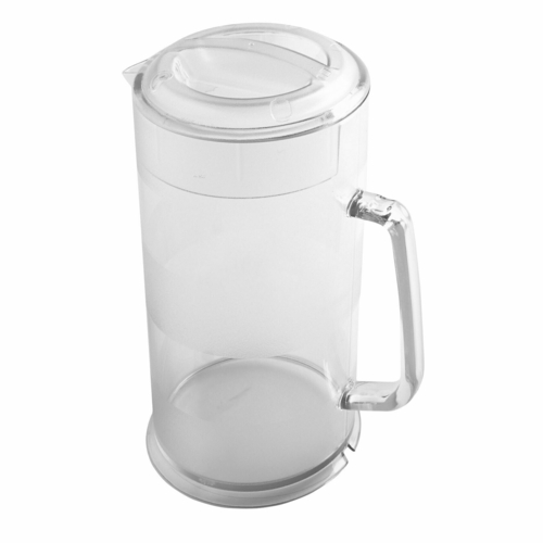 Camwear Pitcher, 64 oz., 7-5/16'' dia. x 9-3/4''H (with lid), 3-position lid, slotted base, dishwash