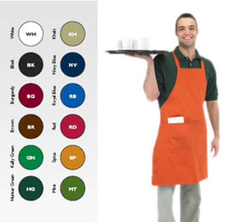 Picture of John Ritzenthaler Company 601BAC-HG Chef Revival® Bib Apron 28" x 34" full length