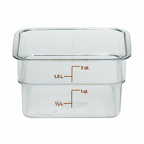 Picture of Cambro 2SFSCW135 CamSquare® Food Container 2 qt. 7-1/4"L x 7-1/4"W x 3-7/8"H