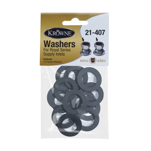 Picture of Krowne 21-407 Washers for Royal Series supply inlets replaces the washers that came with the original faucet