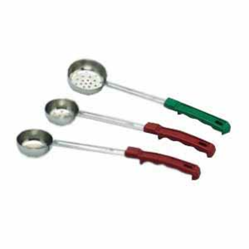 Portion Server, solid, 2 oz., stainless steel, red 10-1/2'' plastic handle, NSF
