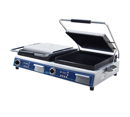 Picture of Globe GSGDUE14D Sandwich/Panini Grill double countertop