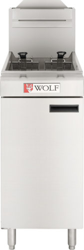(Quick Ship) Fryer, gas, 15-1/2" W, free-standing, 35-40 lbs. capacity, snap action millivolt thermostat control adjust from 200° to 400°…