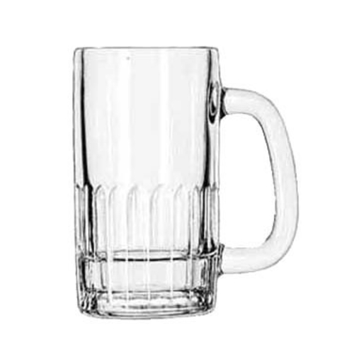 Beer Mug, 12 oz., handled, glass, clear (H 5-5/8''; T 3''; B 2-7/8''; D 4-7/8'') (24 each per case)