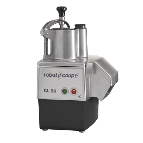 Picture of Robot Coupe CL50E Commercial Food Processor includes: vegetable prep attachment with kidney shaped & cylindrical hopper (no bowl) (1) 3mm grating disc (28058)