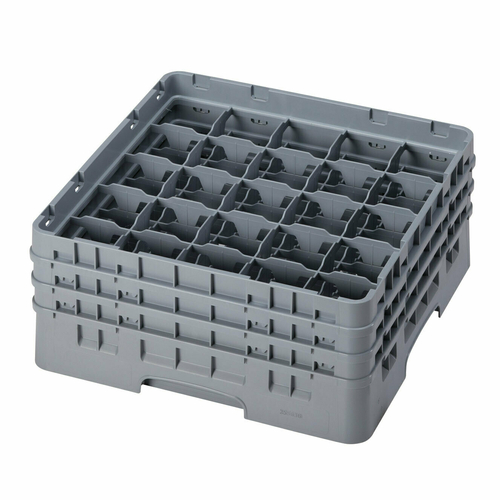 Picture of Cambro 25S638151 Camrack® Glass Rack with (3) soft gray extenders full size