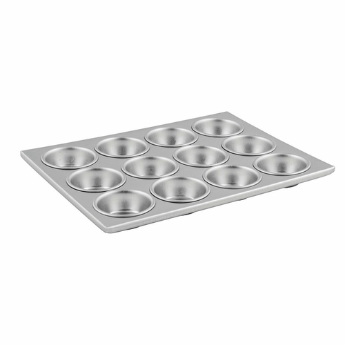 Picture of Winco AMF-12 Muffin Pan (12) 3 oz. 2-3/4" dia. x 1-1/8"H cups 14"L x 11"W pan