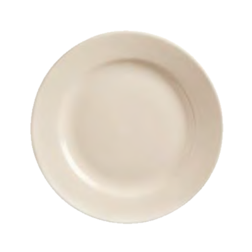 Plate, 12'' dia., round, rolled edge, medium rim, stoneware, cream white, Princess White (H 1-1/8'')