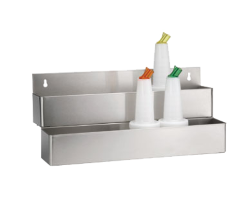 Speed Rail, 22'' L, double, holds 10 each quart/liter bottles, dishwasher safe, stainless steel (1 ea