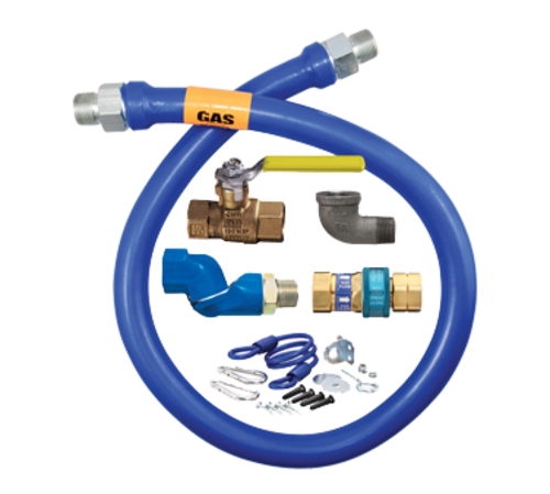 Gas Connector Kit, 3/4'' inside diameter, 48'' long, with SwivelMax coupling, with coiled