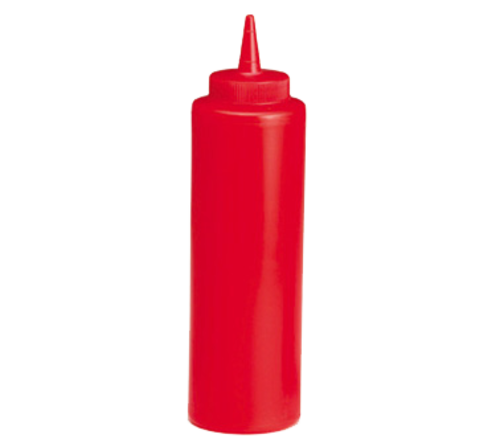Squeeze Bottle, 12 oz., 38mm opening, ketchup, cone tip, dishwasher safe, soft polyethylene PerfectF