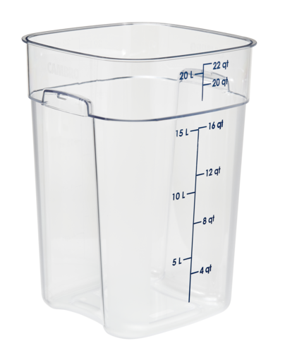 Picture of Cambro 22SFSPROCW135 CamSquare® FreshPro Food Container 22 qt. 11.4"L x 11.4"W x 16"H