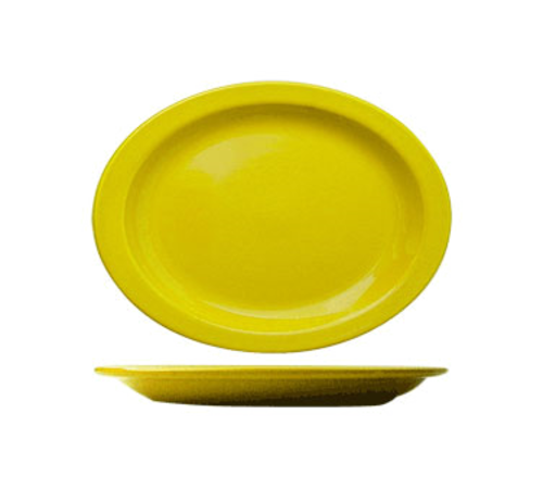 Picture of International Tableware CAN-12-Y Platter 9-3/4" x 7-1/2" oval Yellow Sold by Dozen