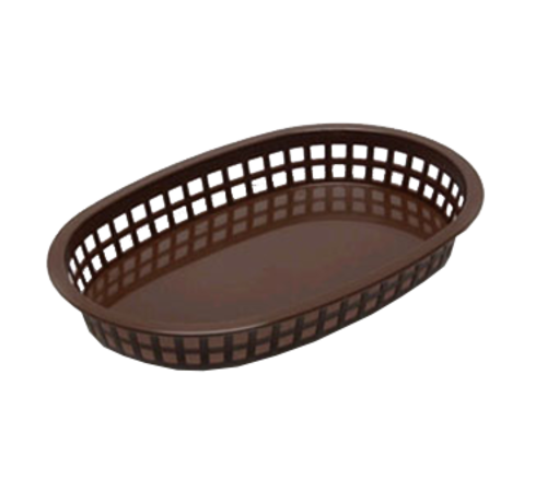 Picture of TableCraft Products 1076BR Chicago Platter Basket 10-1/2" x 7" x 1-1/2" oval