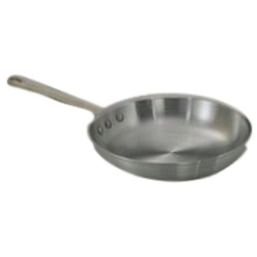 Fry Pan, 14-9/16'' dia., 3004 series aluminum, natural finish, riveted, includes silicone handle sle