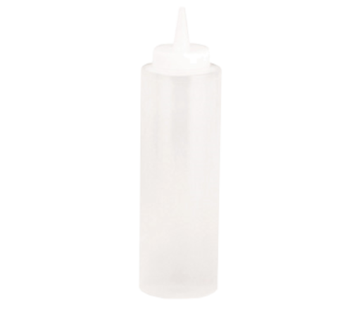 Squeeze Bottle, 12 oz., 38mm opening, natural cone tip, dishwasher safe, soft polyethylene PerfectFl