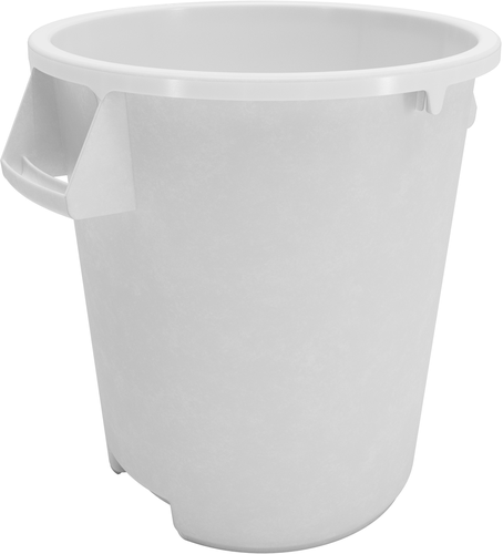 Bronco Waste Bin Trash Container, 10 gallon, 17-9/20''H x 15-3/5'' dia., round, stackable, double-rein
