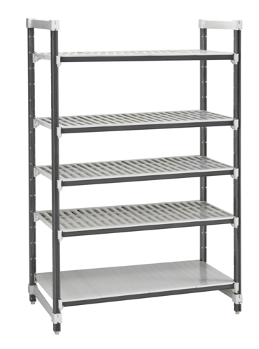 Camshelving® Elements XTRA Stationary Starter Unit, 24"W x 36"L x 84"H, 5-tier, withstands temperature from -36°F (-38°C) to 190°F (88°C)…