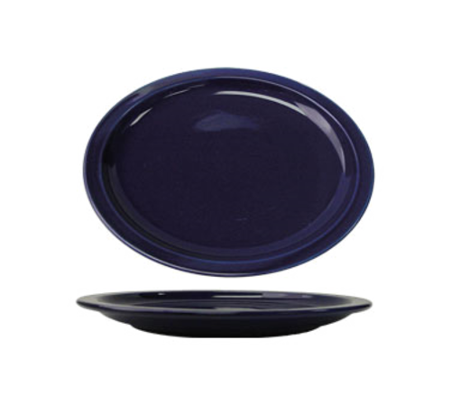 Picture of International Tableware CAN-14-CB Platter 13-1/4" x 10-3/8" oval Cobalt Blue Sold by Dozen