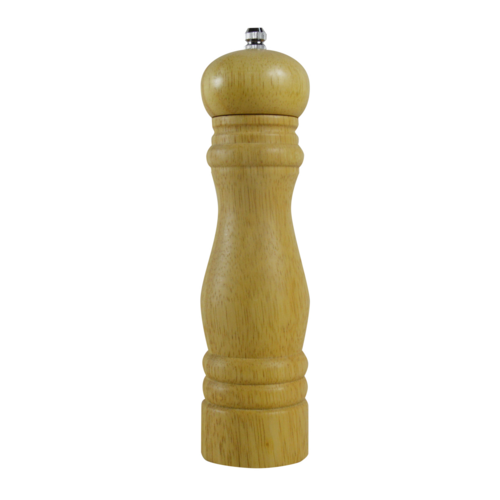 Rubberwood Pepper Mill, 8"H