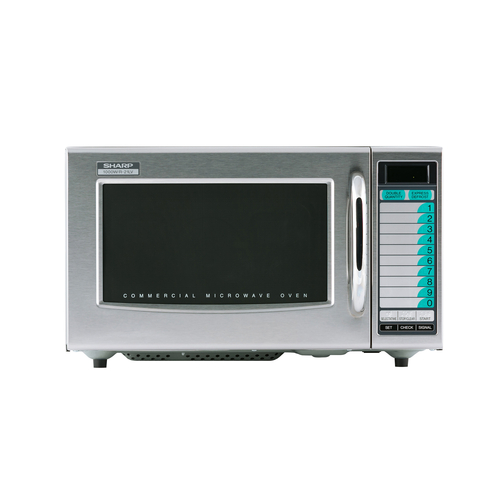 Microwave Oven, medium duty, 1000 watts, 1.0 cu. ft. capacity, stainless steel door, cavity, and out
