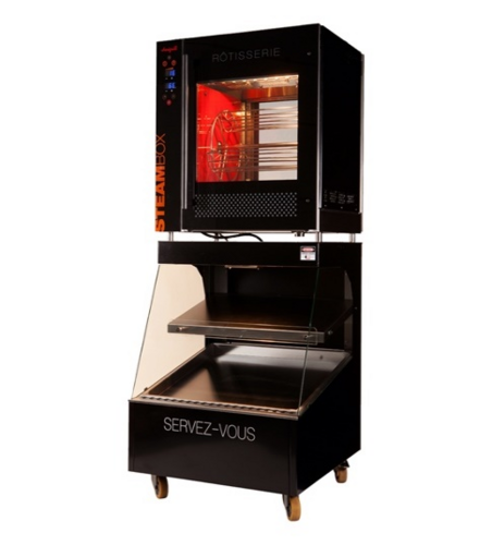 Dorégrill Néogrill Rotissiere Oven with Display & STEAMBOX, electric, (12-16) chickens per hour, (4) stainless steel Stand-up® baskets, t…