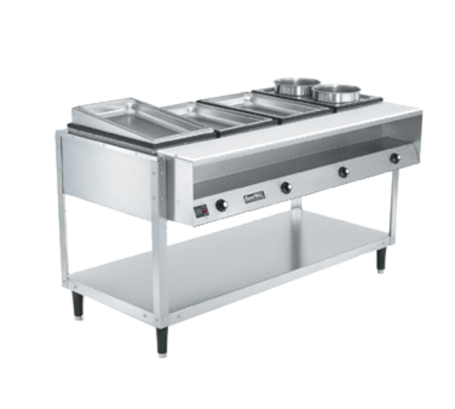 ServeWell Hot Food Table, (4) wells, 60-11/16''W x 32''D x 34''H, Thermoset fiber-reinforced resin w