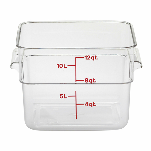 Picture of Cambro 12SFSCW135 CamSquare® Food Container 12 qt. 11-1/4"L x 12-1/4"W x 8-5/16"H